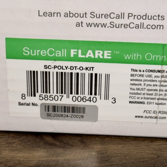 NWT SURECALL FLARE OMNI ANTENNA CELLULAR SIGNAL AND DATA BOOSTER 2500 SQ FT - Picture 7 of 16